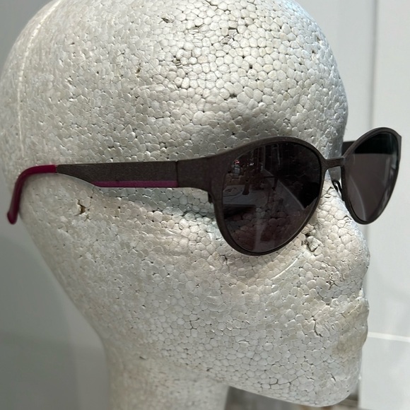 Cole Haan Brown Taupe Matte Metal Raspberry Purple Accents Eyeglasses Sunglasses - Picture 1 of 9